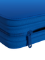 Durable blue steel zipper on Palms Off Gaming 9 pocket binder, keeping Pokémon, MTG, One Piece trading cards and more safe.