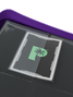 Side-loading pockets in Palms Off Gaming Stealth purple 12 pocket binder, built to securely hold trading cards from Pokémon, MTG, Yu-Gi-Oh! cards and more.