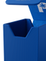 Cutout design on Palms Off Gaming small blue graded card case allows easy viewing of PSA and BGS labels.