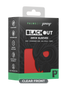 Palms Off Gaming Blackout standard size deck sleeves in red, perfect for playing Pokémon, One Piece, Magic: The Gathering, Lorcana and more.