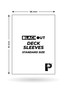 Palms Off Gaming Blackout standard size deck sleeves, measuring in at 66 x 91mm.