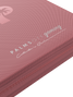 Debossed foil Palms Off Gaming logo on pink 4 pocket top loader binder designed for secure 35pt top loader card storage.