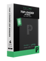 Retail packaging of Palms Off Gaming black 4 pocket top loader zip binder, ideal for collectors storing 35pt top loaders with Pokémon, MTG, Yu-Gi-Oh! and more.
