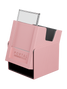 Pink Portal Nexus 100+ Deck Box by Palms Off Gaming featuring Command Case slot for hero card display.