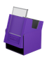 Purple Portal Nexus 100+ Deck Box by Palms Off Gaming featuring Command Case slot for hero card display.