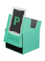 Turquoise Portal Nexus 100+ Deck Box by Palms Off Gaming featuring Command Case slot for commander card display.