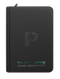 Palms Off Gaming Collector’s Series black 4 pocket zip binder with PU leather cover, holds 160 Pokémon, MTG, Yu-Gi-Oh! Trading cards and more.
