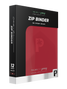 Retail packaging of Palms Off Gaming red 12 pocket zip binder, ideal for collectors storing trading cards from Pokémon, MTG, Yu-Gi-Oh! and more.
