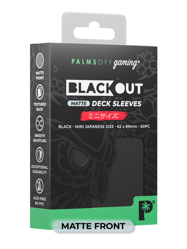 Blackout Deck Sleeves - Japanese Mini Size - Black - Matte