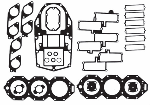 New WSM / Johnson & Evinrude 6 CYL 200-250 HP 3.3L Ficht Looper Outboard Powerhead Gasket Kit OEM # 0437725