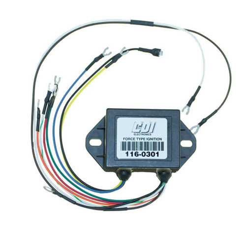 New CDI / Chrysler & Force 1980-1984 9.9-15 HP Outboard CD Ignition Pack (Without Plug) – Replaces #510301
