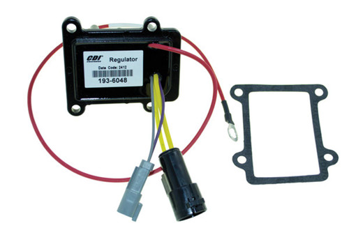 New CDI / Johnson & Evinrude 90-175 HP 60° Outboard Rectifier/Regulator # 586048, 586075