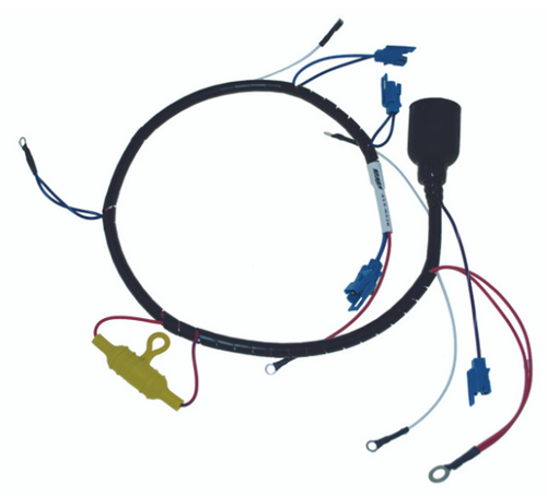 New CDI / Johnson & Evinrude 1974-1976 Wiring Harness 2 Cyl. 40 HP Cross Flow Engines, Round Plug OEM # 413-6336
