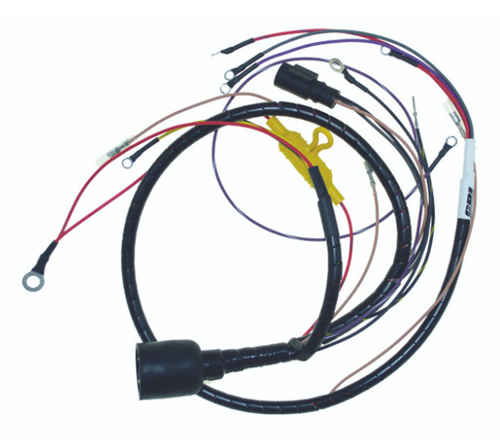 New CDI / Johnson & Evinrude 1988-1993 Wiring Harness 4 Cyl. 80-115 HP Cross Flow Engines, Round Plug OEM # 413-4004