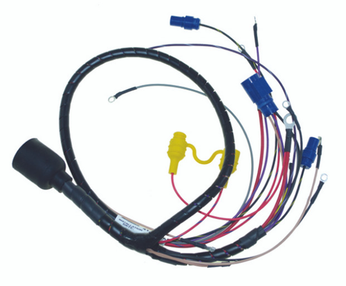 New CDI / Johnson & Evinrude 1986-1987 Wiring Harness 4 Cyl. 90-110 HP Cross Flow Engines, Round Plug OEM # 413-3036
