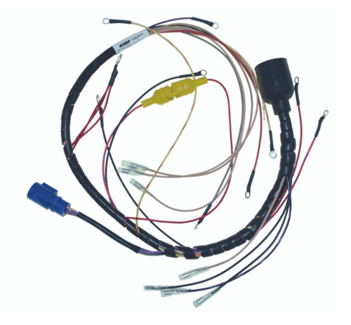 New CDI / Johnson & Evinrude 1992-1995 Wiring Harness 4 Cyl. 120-140 HP Loop Charged Engines, Round Plug w/ Quick Start & S.L.O.W. OEM # 413-4406