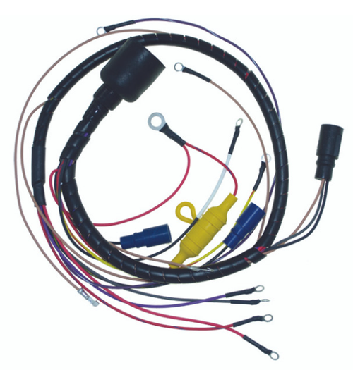 New CDI / Johnson & Evinrude 1986-1987 Wiring Harness 6 Cyl. 150-175 HP Cross Flow Engines, Round Plug OEM # 413-3035