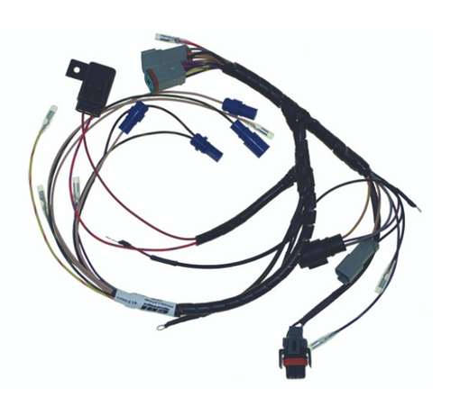 New CDI / Johnson & Evinrude 1996-1998 Wiring Harness 6 Cyl. 200-225 HP Loop Charged,Carbureted Engines, Deutsch Connectors w/ Quick Start & S.L.O.W. OEM # 413-6023