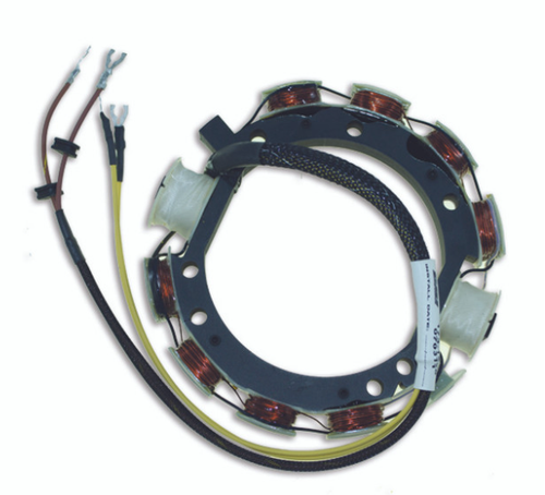 New CDI / Johnson & Evinrude 1973-1977 Stator 4 Cyl., 6 amp, PP4 Screw Terminal Power Pack, No RPM Limit 85-140 HP Part # 173-1225