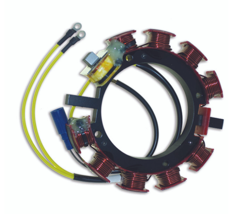 New CDI / Johnson & Evinrude 1985-1987 Stator 4/6 Cyl., 35 amp w/ 35 amp Upgrade Kit 120-150 HP  Part # 173-4291