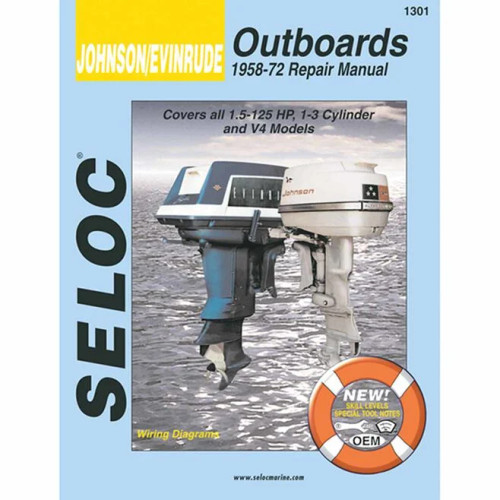 New Seloc / Johnson & Evinrude Outboard Maintenance Service Manual Part # 1301