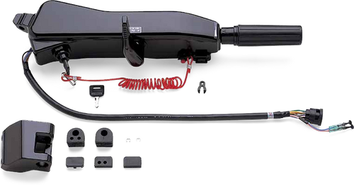 New OEM Suzuki 2005-2009 DF40/DF50 HP Outboard Tiller Handle Kit with Key Switch, & Shift Lever (63002-87J42-0EP)
