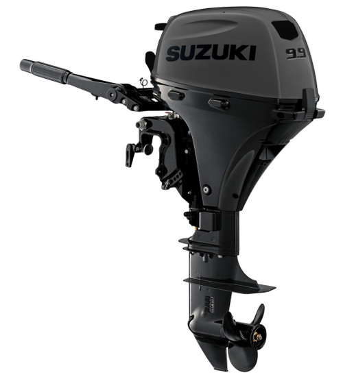 Suzuki DF9.9BESSS 9.9 HP EFI 4-Stroke Stealth Outboard Motor - Main Product View - 15" Short Shaft - Electric Start - Tiller