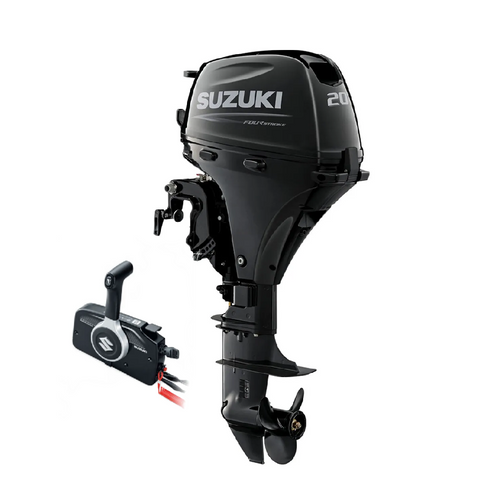 Suzuki DF20ATS 20 HP EFI 4-Stroke Outboard Motor - Main Product View - 15" Short Shaft - Electric Start - Remote Control - Power Trim & Tilt