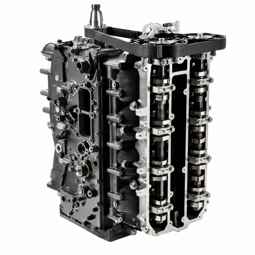 OBR YA-P4F-41L-R remanufactured long block for 2015 and newer Yamaha F150B 2.7L EFI four-stroke outboards