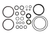 EMP 58-58105 power trim and tilt seal kit for Johnson and Evinrude 25 35 40 48 and 50 HP outboards