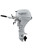 Suzuki DF20ATHLW 20 HP EFI 4-Stroke White Outboard Motor - Side View - 20" Long Shaft - Power Trim & Tilt