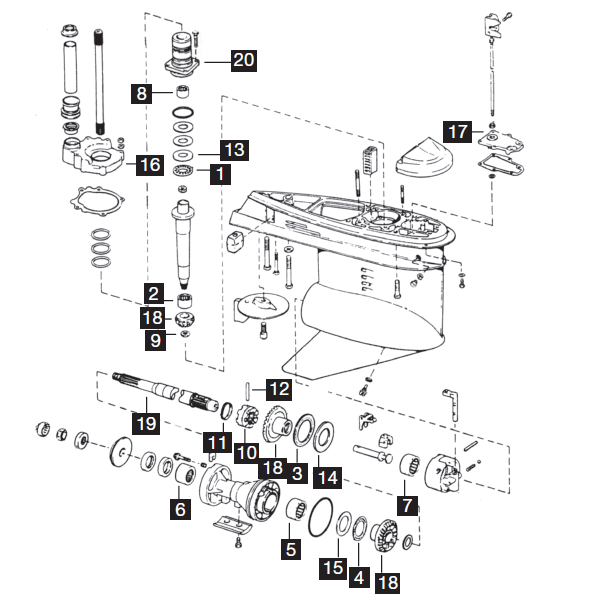 OMC Cobra Sterndrive Parts
