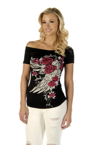 7642BLK Blossomed Elegance