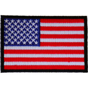 P2046B American Flag Patch with Black Borders P2046B American Flag Patch with Black Borders