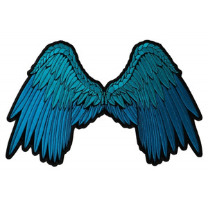 PL3012 Pretty Angel Wings in Blue Embroidered Large Iron on Patch PL3012 Pretty Angel Wings in Blue Embroidered Large Iron on Patch