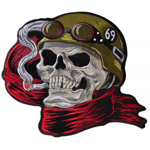 PL6016 Biker Skull Embroidered Iron on Patch PL6016 Biker Skull Embroidered Iron on Patch