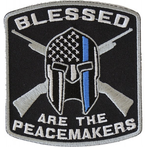 P4622 Blessed Are The Peacemakers Thin Blue Line Patch For Law Enforc P4622 Blessed Are The Peacemakers Thin Blue Line Patch For Law Enforc