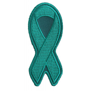 P3779 Teal PTSD Awareness Ribbon Patch P3779 Teal PTSD Awareness Ribbon Patch