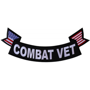 PL6558 Combat Vet Extra Large Rocker Patch PL6558 Combat Vet Extra Large Rocker Patch