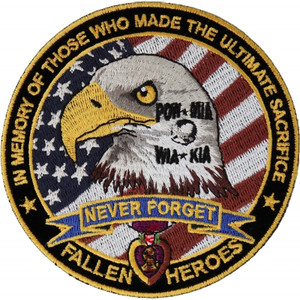 P6568 Fallen Heroes POW MIA WIA KIA Memorial Patch P6568 Fallen Heroes POW MIA WIA KIA Memorial Patch