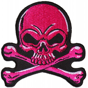 P6358 Pink Skull Patch P6358 Pink Skull Patch