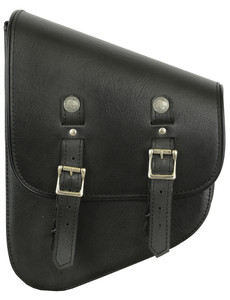 DS5010L Left Side Synthetic Leather Swing Arm Bag W/ Buffalo Snaps DS5010L Left Side Synthetic Leather Swing Arm Bag W/ Buffalo Snaps