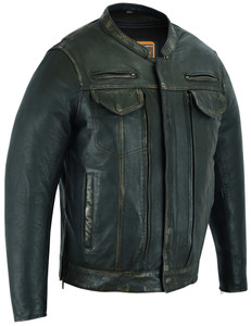 DS790 Men's Modern Utility Style Jacket in Lightweight Drum Dyed Dist DS790 Men's Modern Utility Style Jacket in Lightweight Drum Dyed Dist