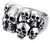 R102 Stainless Steel Multi-Skull Face Biker Ring