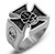 R106 Stainless Steel Skull 13 Biker Ring