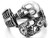 R126 Stainless Steel His And Her Skull Biker Ring