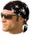 HW2610 Headwrap White Crossbones