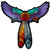 PL5705 Feathers with Wings Embroidered Iron on Patch