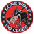 P2949 Lone Wolf No Clubs Biker Patch