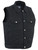 DM970BK Snap Front Denim Vest- Black